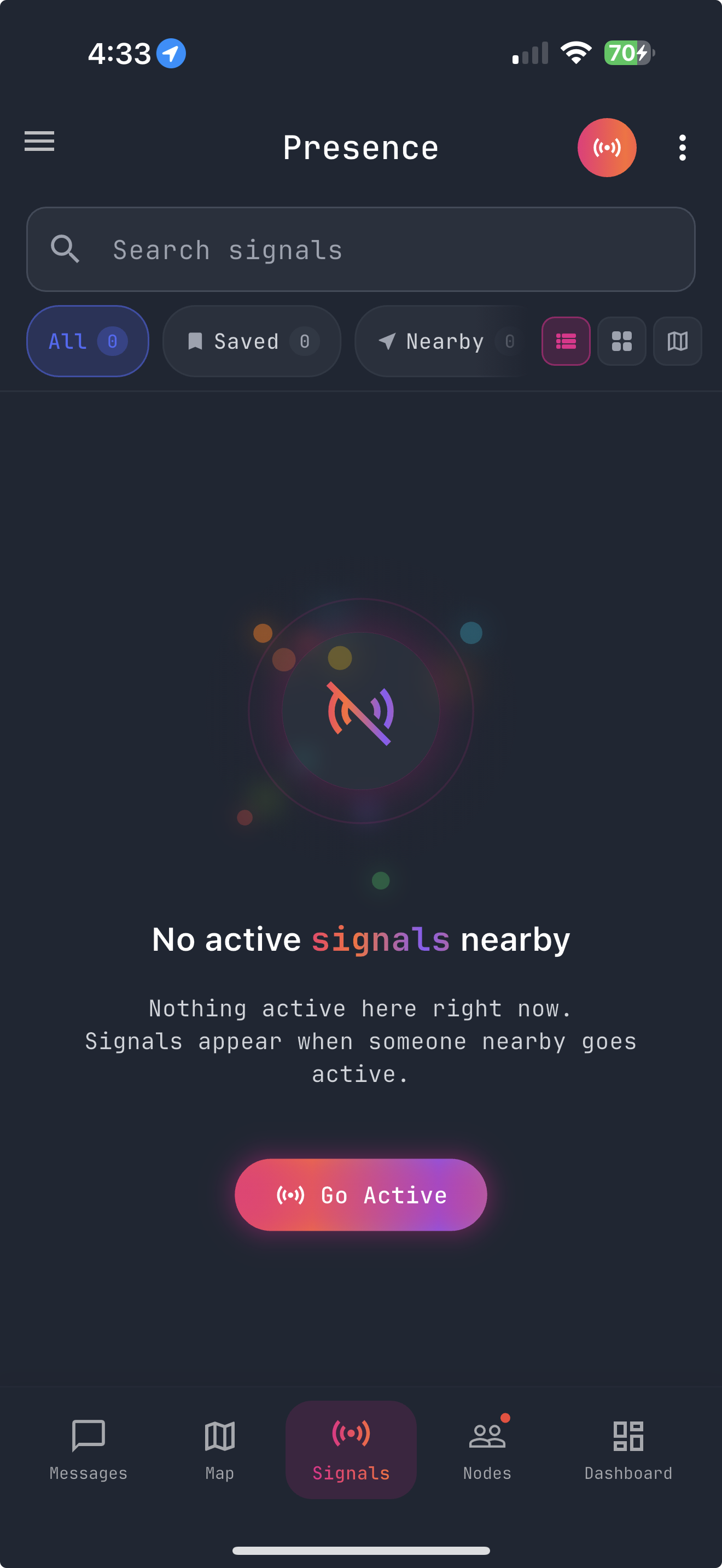 Signals presence home